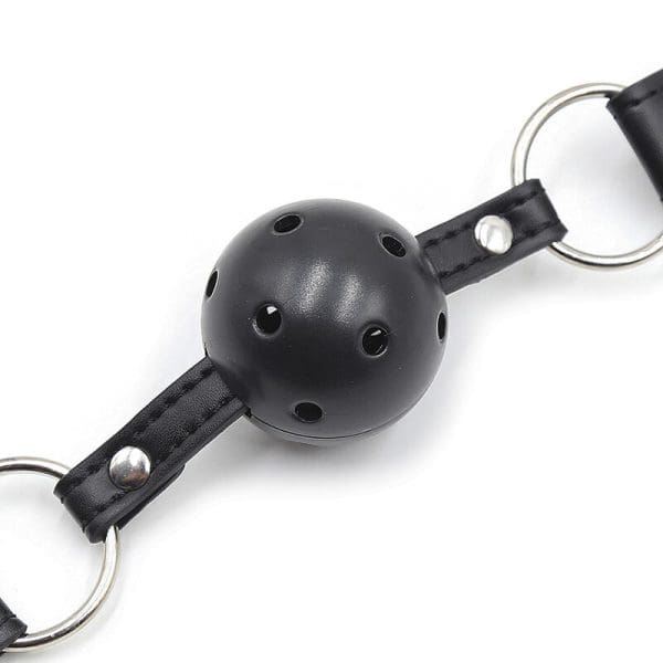 OHMAMA FETISH - BALL GAG WITH VENTS AND NIPPLE CLAMPS 3